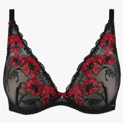 Soutien-gorge plongeant armatures Rouge