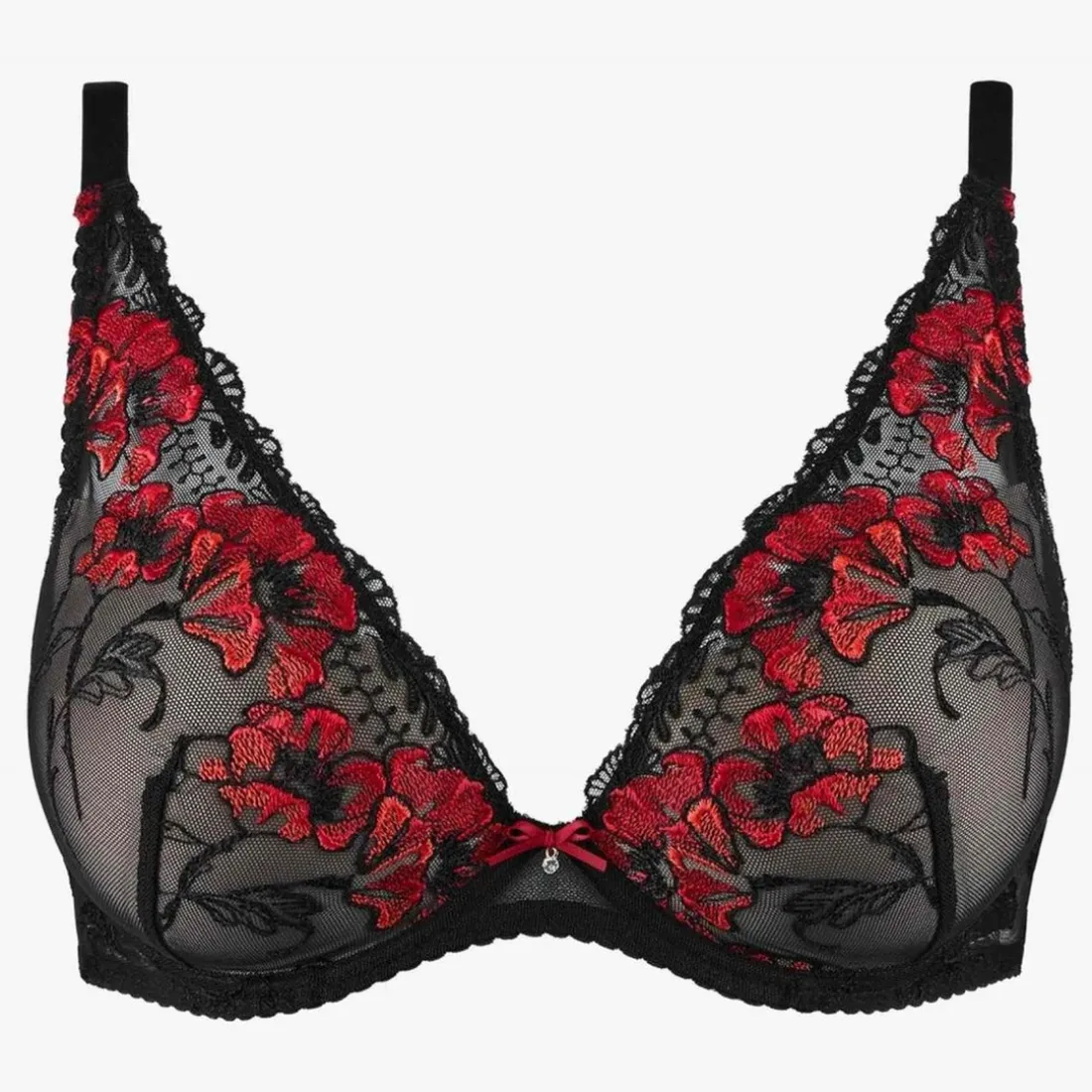 Soutien-gorge plongeant armatures Rouge