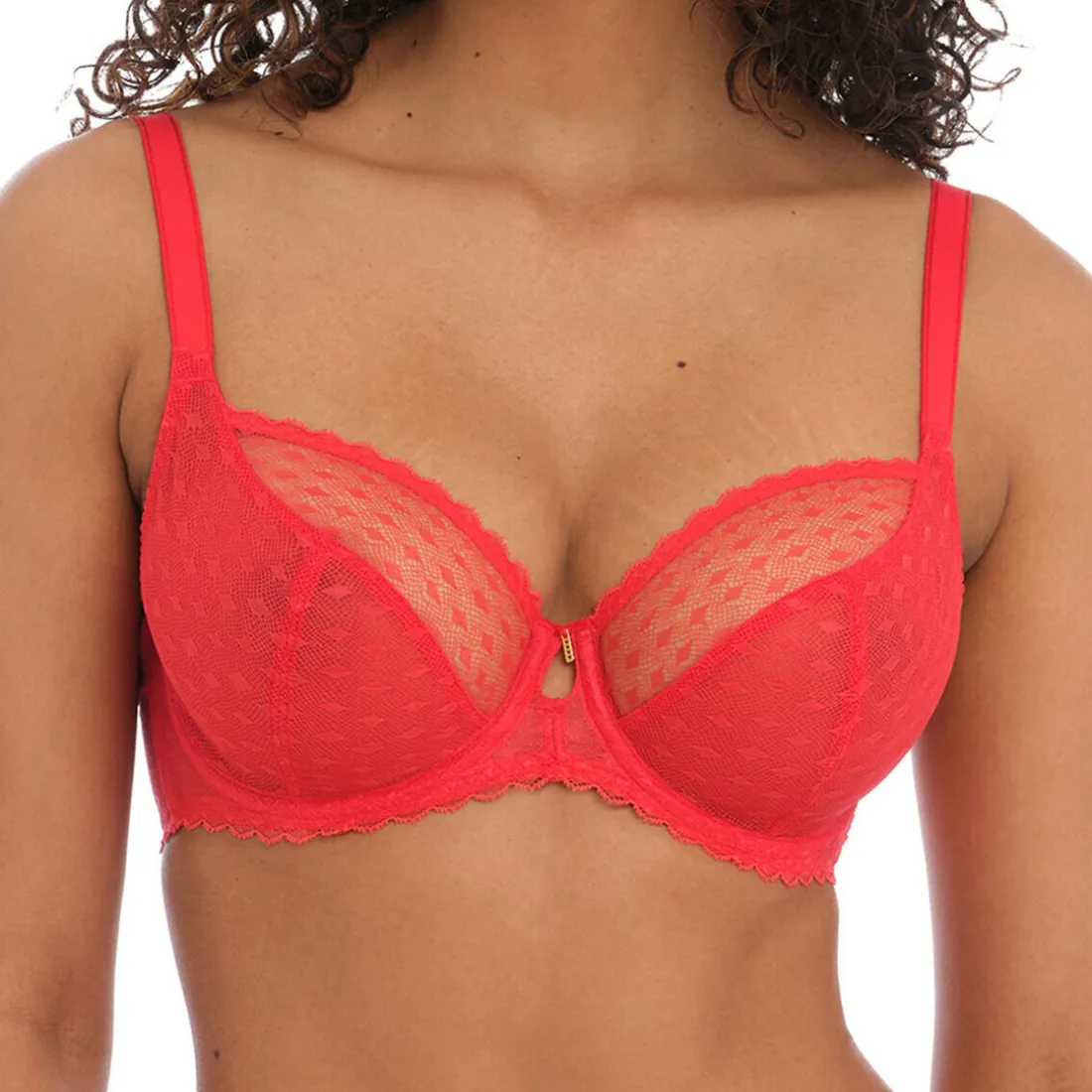 Soutien-gorge plongeant armatures - Rouge FREYA SIGNATURE en nylon
