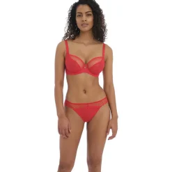 Soutien-gorge plongeant armatures - Rouge FREYA SIGNATURE en nylon