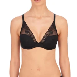 Soutien-gorge plongeant armatures bretelles interchangeables - Natori Noir en nylon