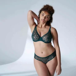 Soutien-gorge plongeant armatures - Bleu