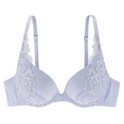 Soutien-gorge plongeant armatures - Bleu Dorina