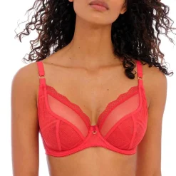 Soutien-gorge plongeant armatures - Rouge FREYA FATALE