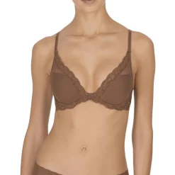 Soutien-gorge plongeant armatures - Natori Marron Foncé