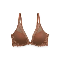 Soutien-gorge plongeant armatures - Natori Marron Foncé