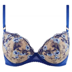 Soutien-gorge plongeant armatures Bleu Idylle A Giverny