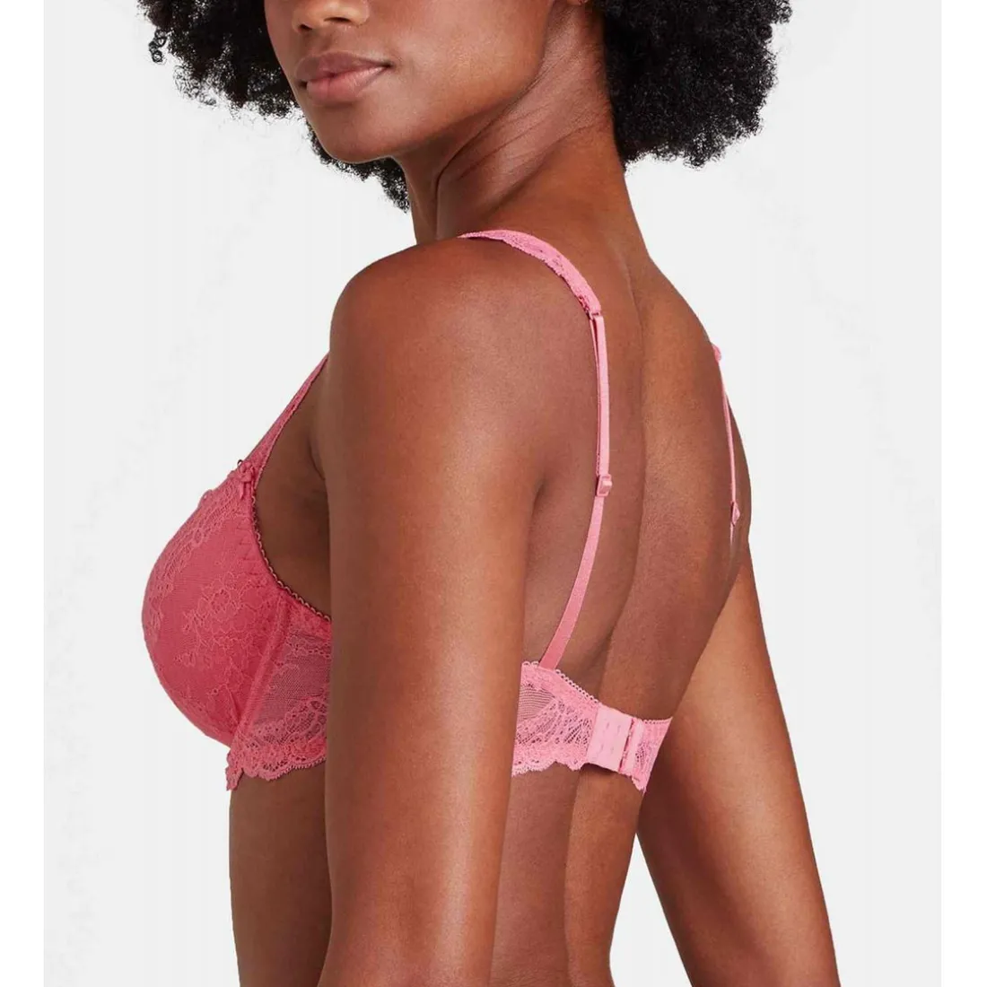 Soutien-gorge plongeant armatures Rose
