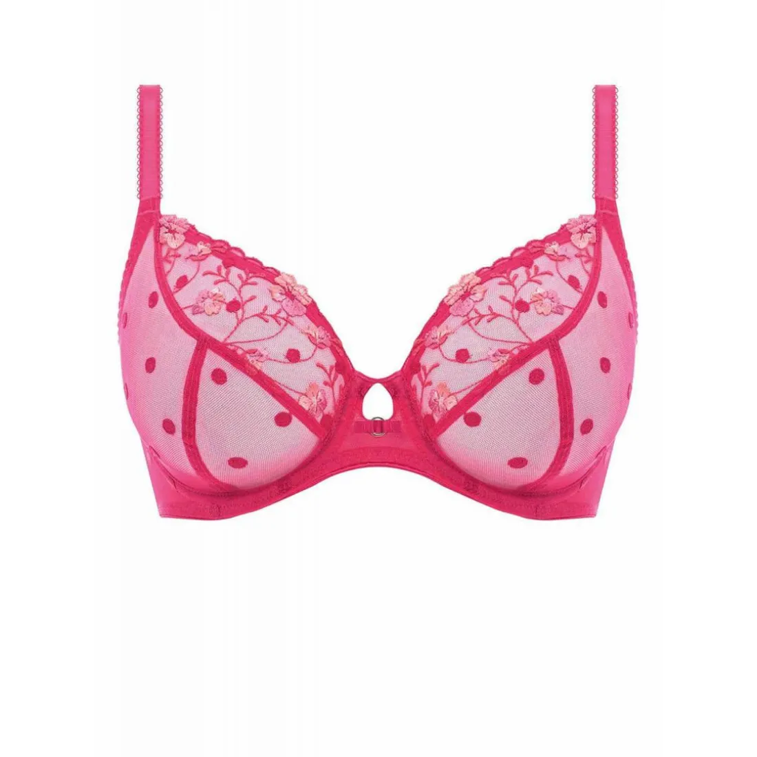 Soutien-gorge plongeant armatures - Rouge Freya