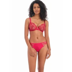 Soutien-gorge plongeant armatures - Rouge Freya