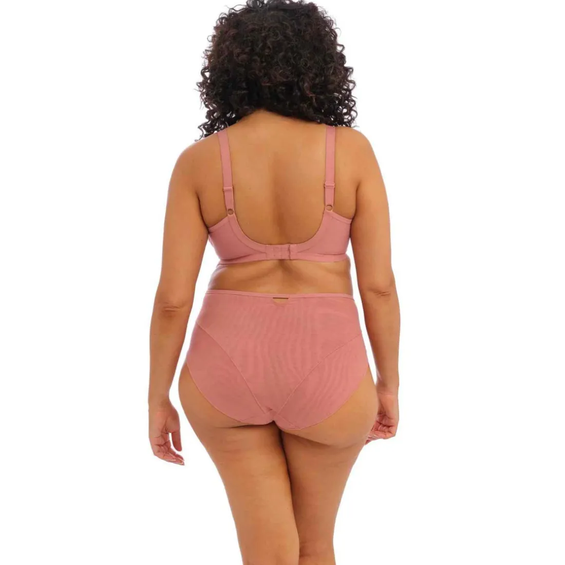 Soutien-gorge plongeant armatures en Tulle et Broderie à Motifs Tatoo - Rose - Elomi