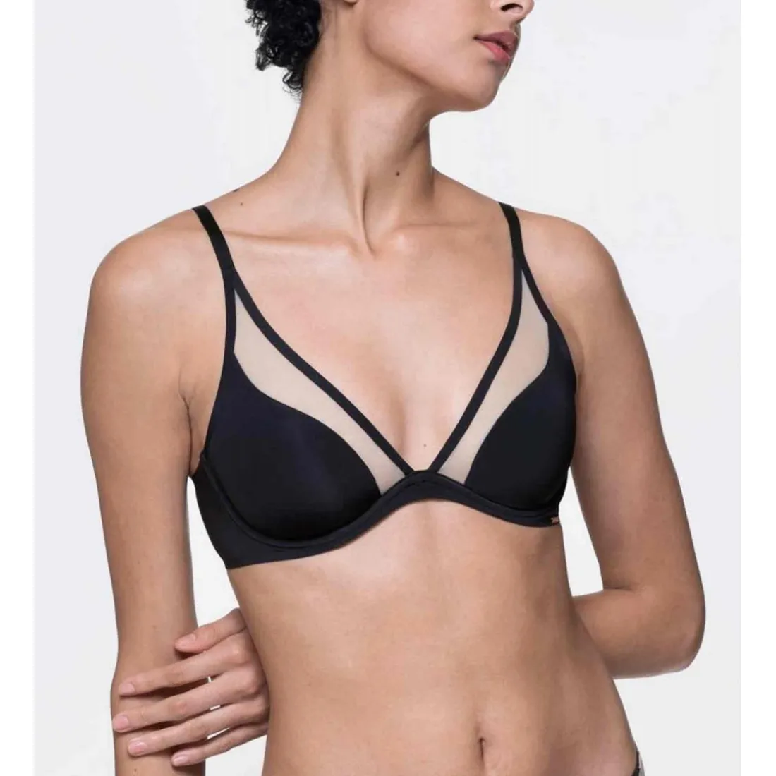 Soutien-gorge plongeant armatures - Dorina Noir