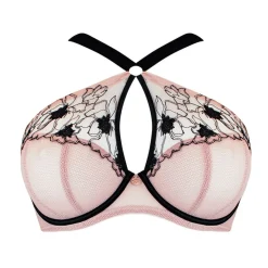 Soutien-gorge plongeant armatures rose