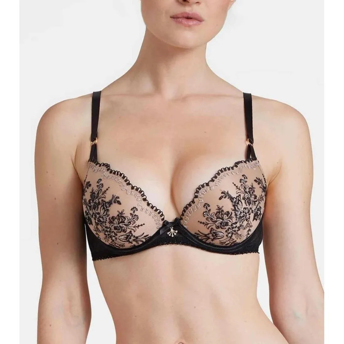 Soutien-gorge plongeant armatures Noir