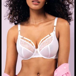 Soutien-gorge plongeant armatures - Blanc TEMPTRESS en nylon