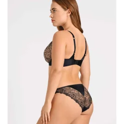 Soutien-gorge plongeant armatures - Noir
