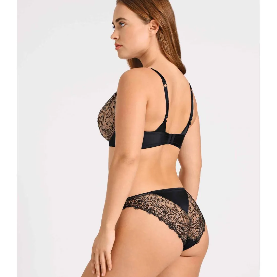 Soutien-gorge plongeant armatures - Noir