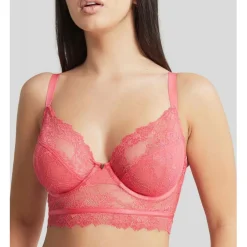Soutien-gorge Plongeant Armatures en Tulle Transparent - Cleo by Panache Rose