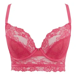 Soutien-gorge Plongeant Armatures en Tulle Transparent - Cleo by Panache Rose