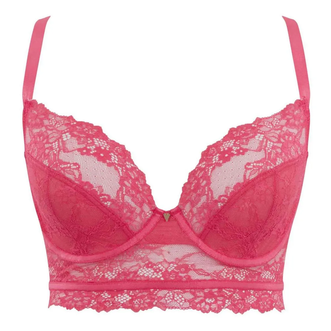 Soutien-gorge Plongeant Armatures en Tulle Transparent - Cleo by Panache Rose