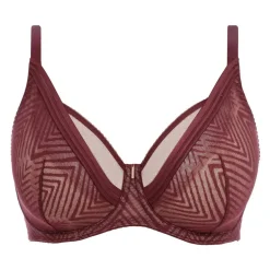 Soutien-gorge plongeant armatures - Rouge TAILORED