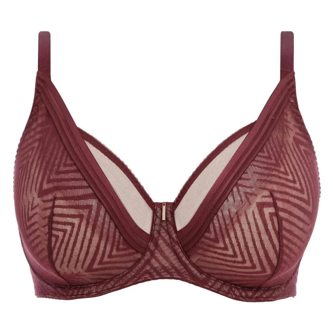 Soutien-gorge plongeant armatures - Rouge TAILORED