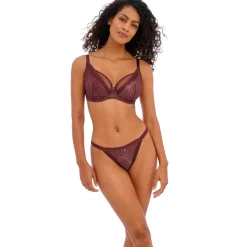 Soutien-gorge plongeant armatures - Rouge TAILORED