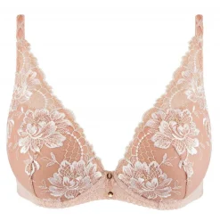 Soutien-gorge plongeant armatures Beige
