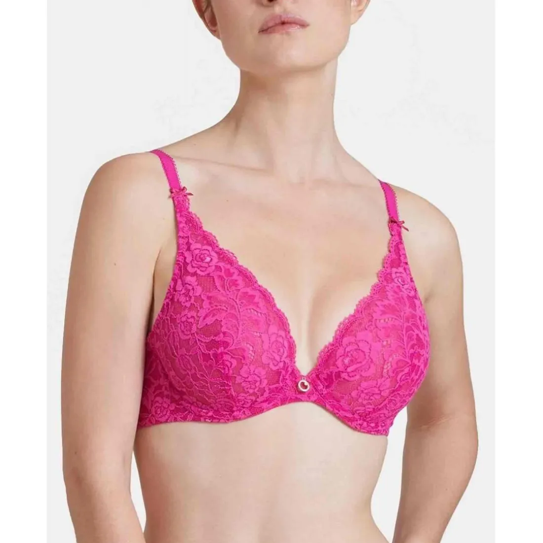 Soutien-gorge plongeant armatures Rose