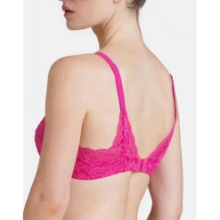 Soutien-gorge plongeant armatures Rose