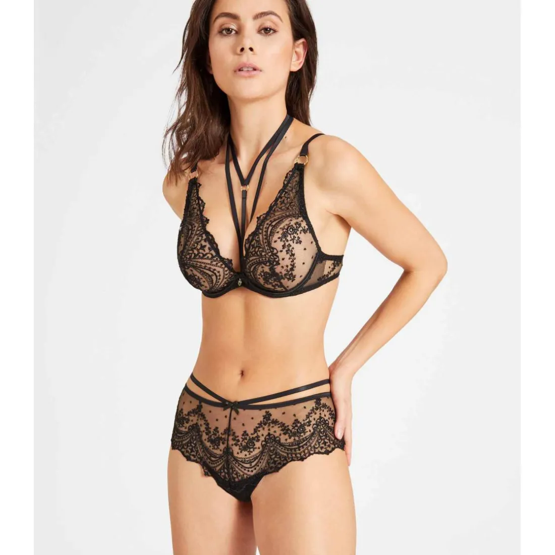 Soutien-gorge Plongeant Armatures noir
