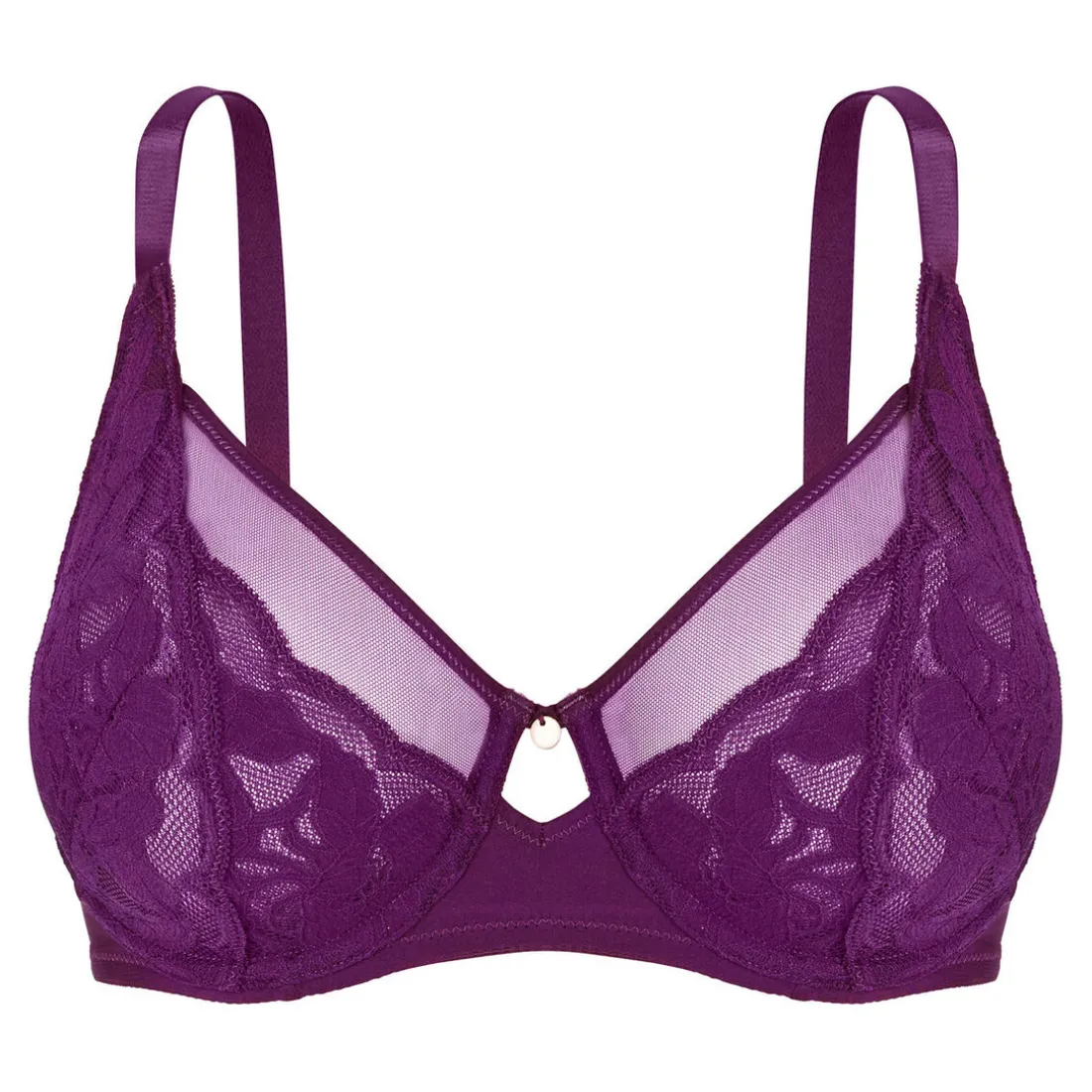 Soutien-gorge plongeant avec armatures violet