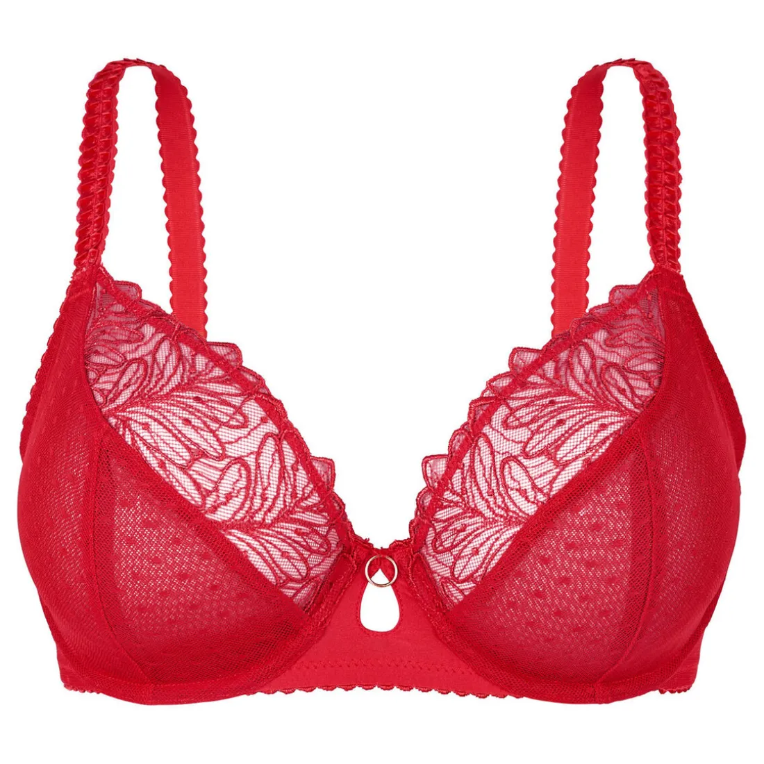 Soutien-gorge plongeant avec armatures rouge