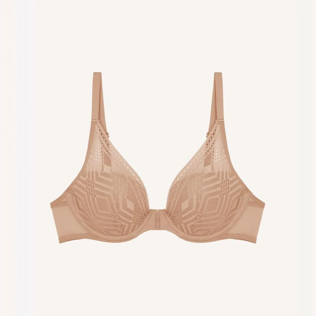 Soutien-gorge plongeant beige