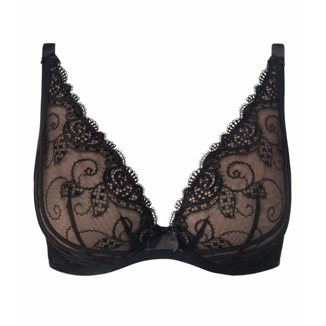 Soutien-gorge Plongeant Foulard Armatures Aubade noir
