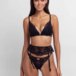 Soutien-gorge Plongeant légèrement rembourré noir