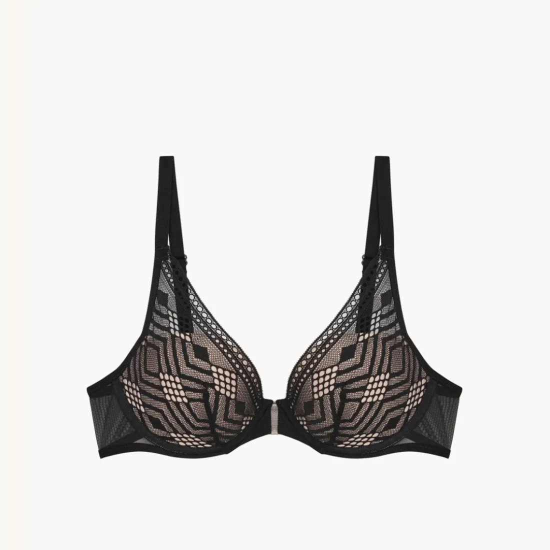 Soutien-gorge plongeant noir