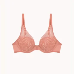 Soutien-gorge plongeant rose