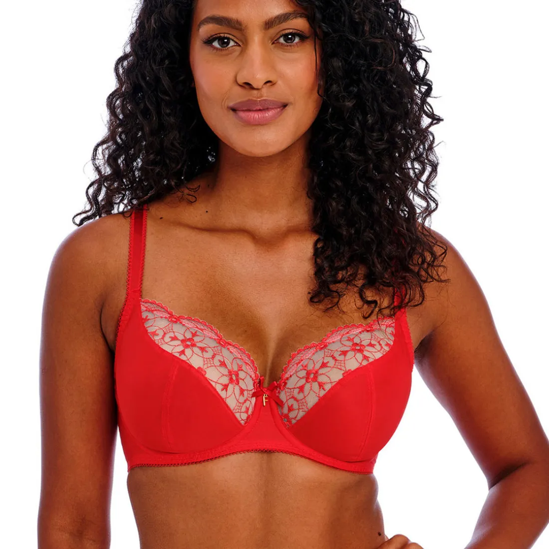 soutien-gorge Plongeant rouge vernis
