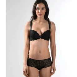 Soutien-gorge plunge noir