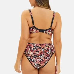 Soutien-gorge post-opératoire sans armatures en coton biologique noir