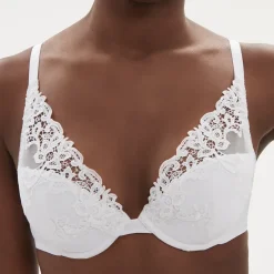 Soutien-gorge push-up décolleté plongeant Blanc