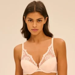Soutien-gorge push-up décolleté plongeant Rose