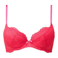 Soutien-gorge push-up en dentelle rose