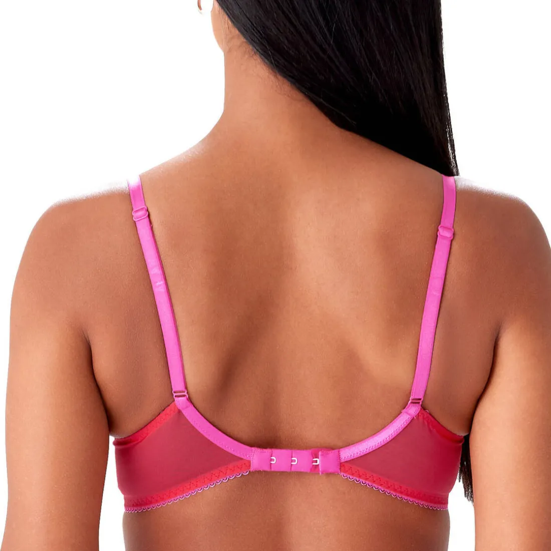 Soutien-gorge push-up en dentelle rose