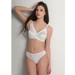 Soutien-gorge sans armatures blanc Jolidon en coton