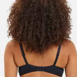 Soutien-Gorge Sans Armatures Noir en coton bio