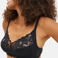 Soutien-Gorge Sans Armatures Noir en coton bio