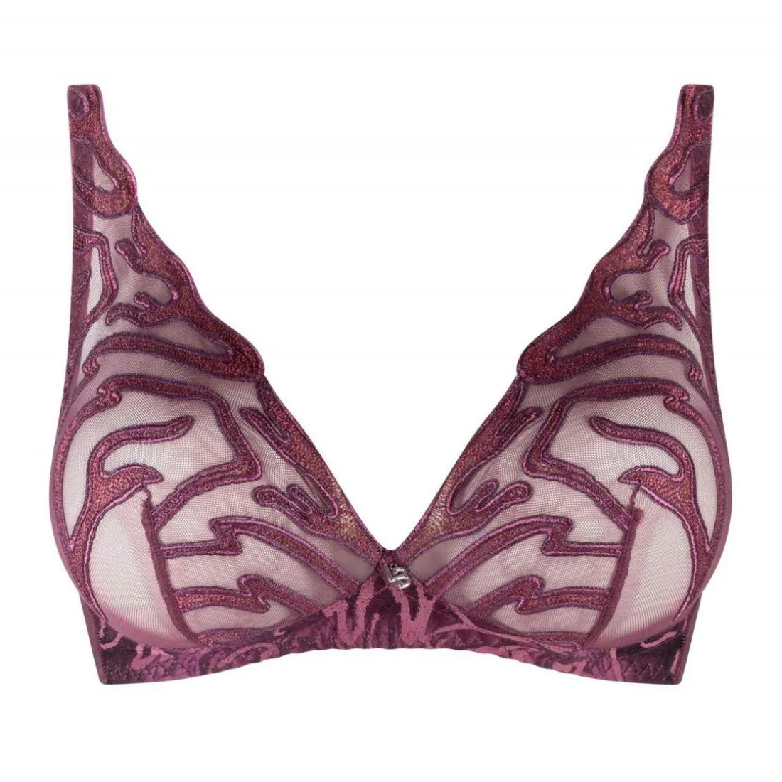 Soutien-gorge Sans Armatures motif graphique - Rouge Louisa Bracq