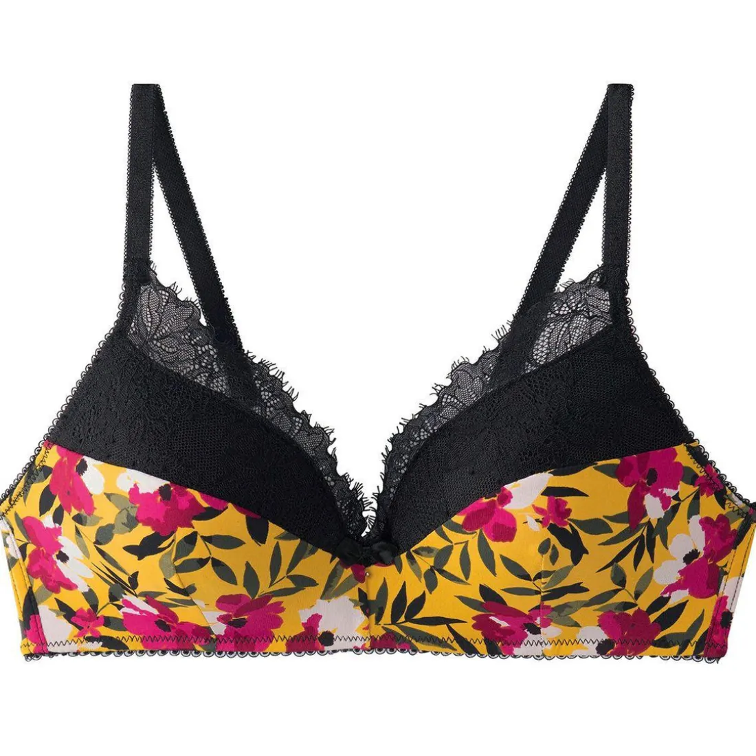 Soutien-gorge sans armatures coque souple jaune Shaker